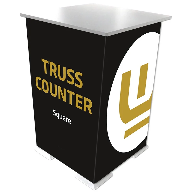 CROWN TRUSS Counter Tischplatte Quadrat 65x65 cm – Schwarz oder Weiß – für Traversensysteme 15x15