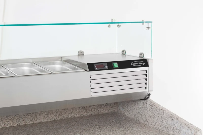Aufsatzvitrine 1/4 GN X 6 - 1400x335x435 mm - 0,34 kW