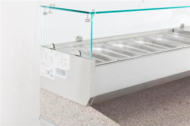 Aufsatzvitrine 1/4 GN X 6 - 1400x335x435 mm - 0,34 kW