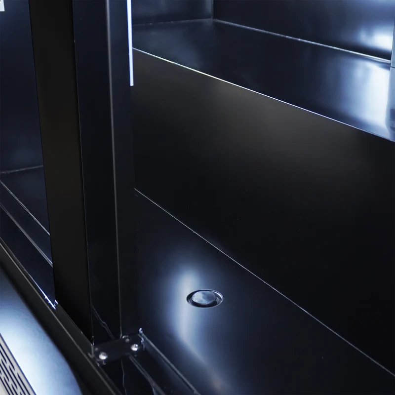 Kühlschrank 2 Glastüren Schwarz NAP-850 - 1120x597x2110 mm - 0.4 kW