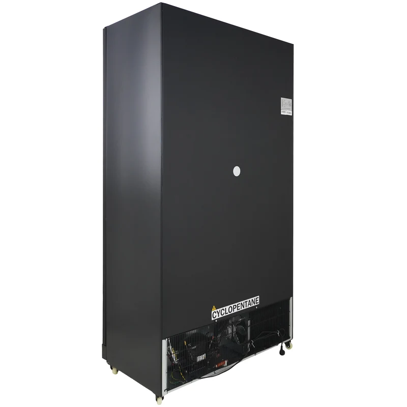 Kühlschrank 2 Glastüren Schwarz NAP-850 - 1120x597x2110 mm - 0.4 kW