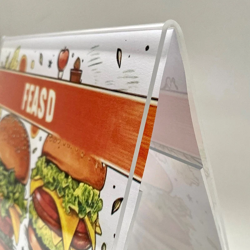 A4 Tischaufsteller Acryl Transparent – Doppelseitiger Menühalter im A-Format