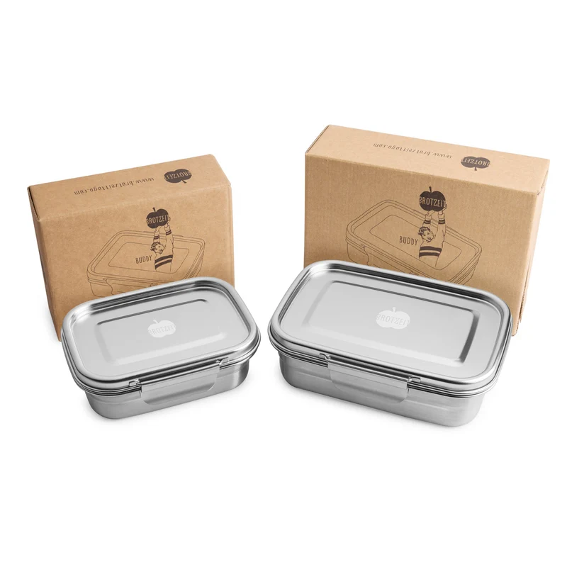 Brotzeit BUDDY Lunchbox dichte Brotdose Jausenbox aus Edelstahl