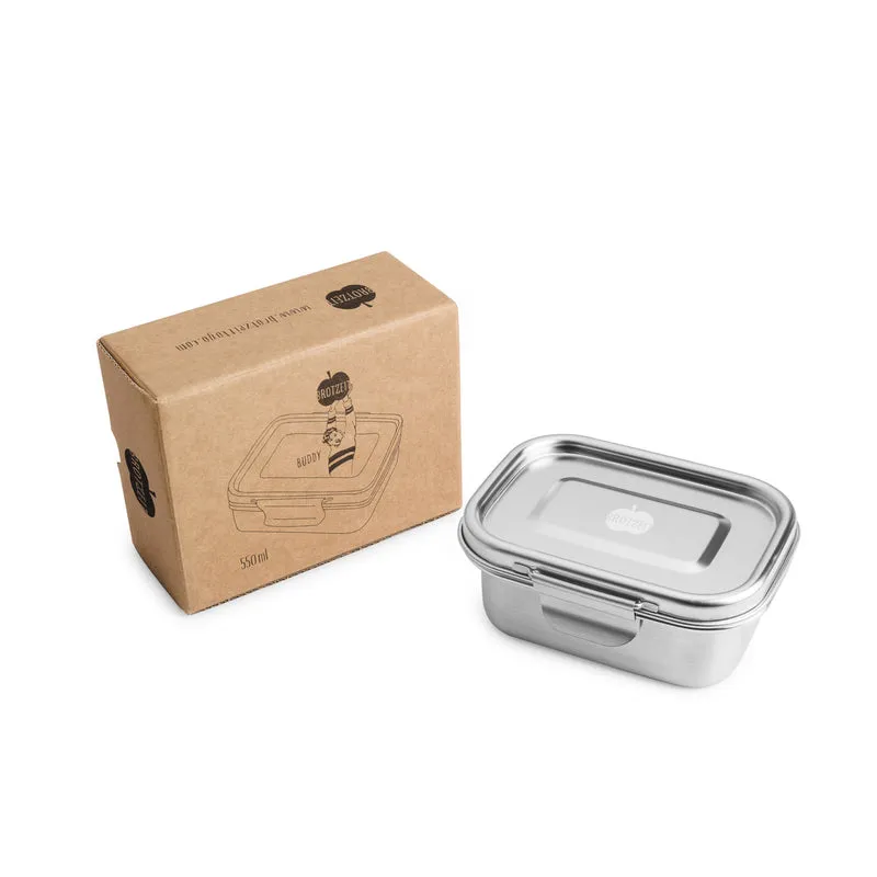 Brotzeit BUDDY Lunchbox dichte Brotdose Jausenbox aus Edelstahl