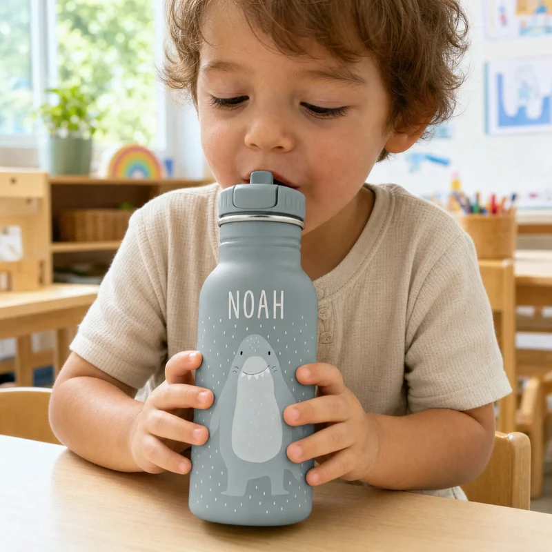 Trixie Trinkflasche Kinder personalisiert Hai