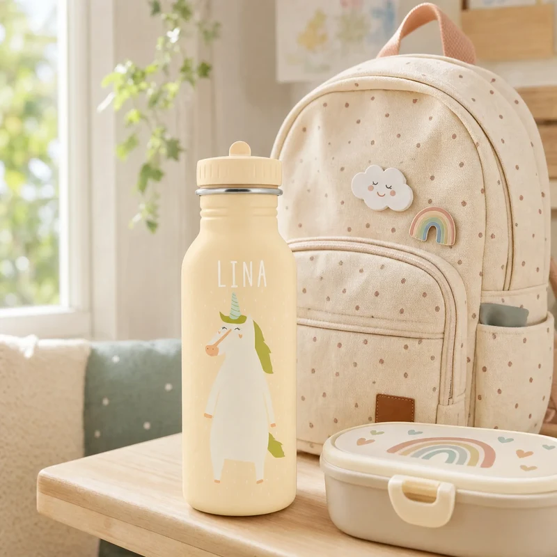 Trixie Trinkflasche Kinder personalisiert Einhorn