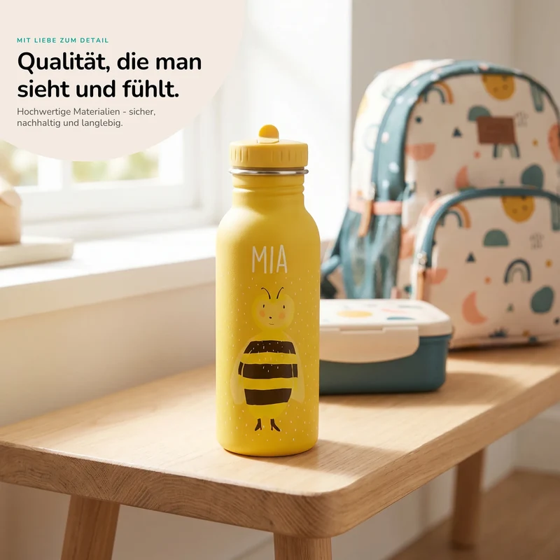 Trixie Trinkflasche Kinder personalisiert Biene