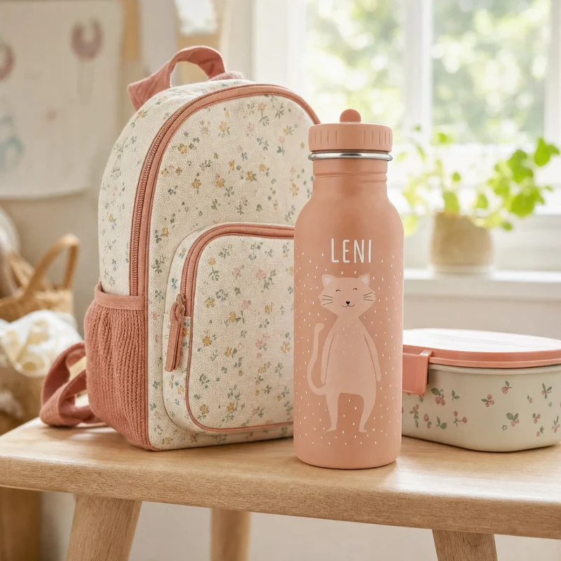 Trixie Trinkflasche Kinder personalisiert Katze