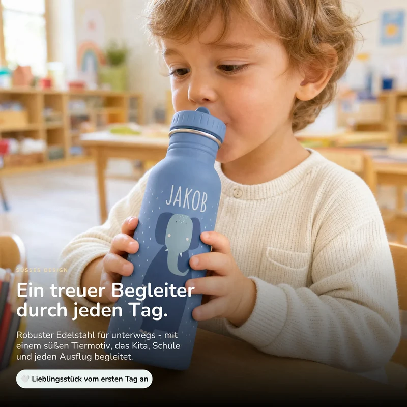Trixie Trinkflasche Kinder personalisiert Elefant