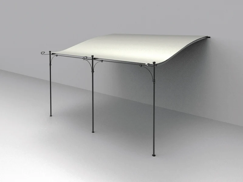 Gebogene Anbaupergola Solaire