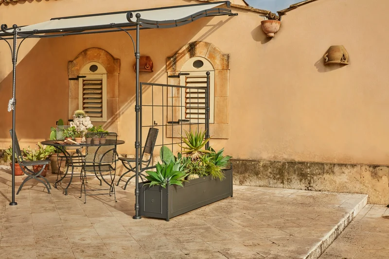 Gebogene Anbaupergola Solaire