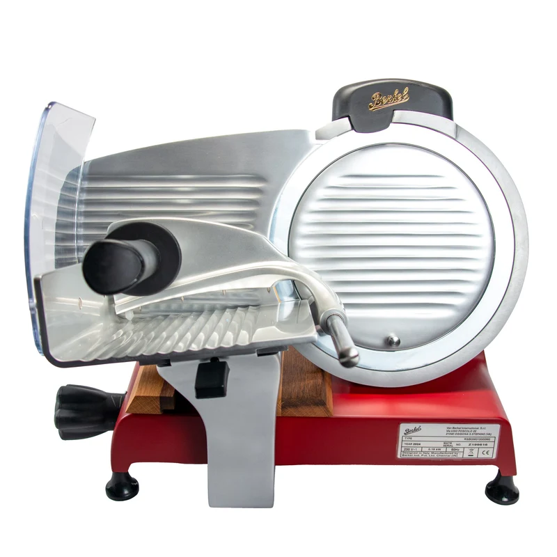 Berkel RedLine 250 MATT rot mit Fassholzbrett