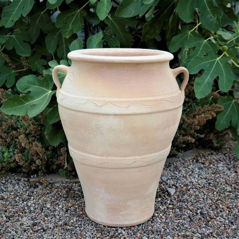 frostfeste Terracotta Amphore “Olea” H= 50 cm