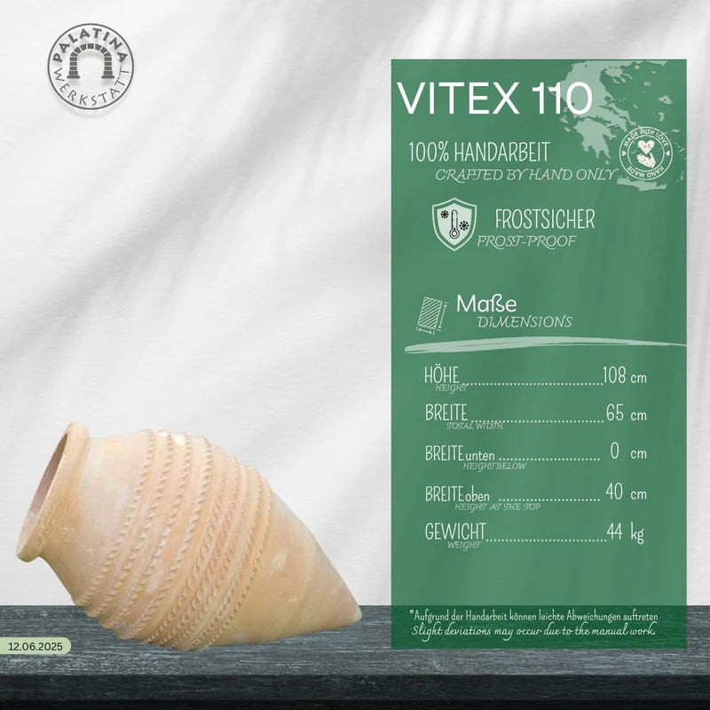 Große liegende Amphore "Vitex" H=1,1 m