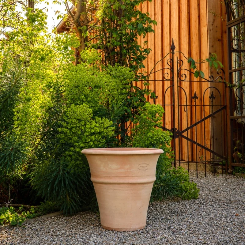 winterhartes Terracotta Pflanzgefäß "Yucca", H=35 cm