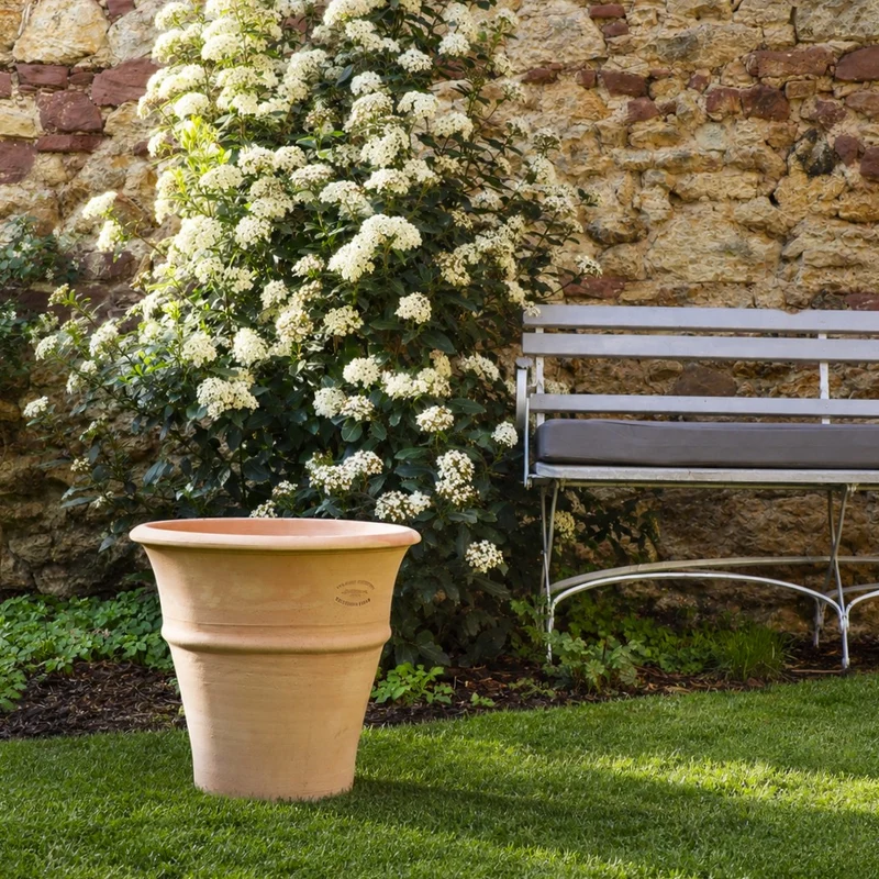 winterhartes Terracotta Pflanzgefäß "Yucca", H=35 cm