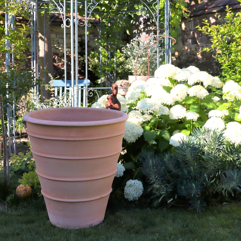 Terracotta Blumenkübel gross "Yucca", H=80 cm