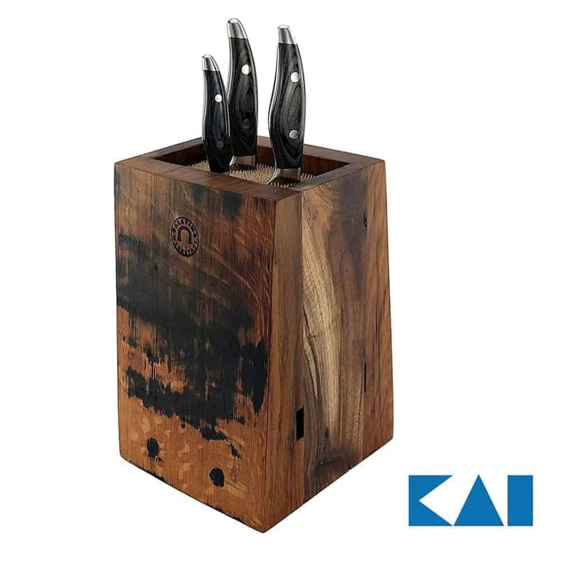 Messerblock aus Fassholz, inkl. 3 Kai Shun Nagare Messer (NDC-0700-0702-0705)