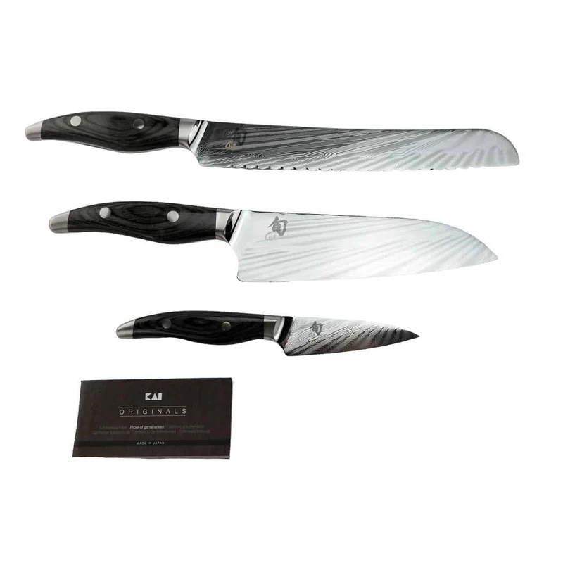 Messerblock aus Fassholz, inkl. 3 Kai Shun Nagare Messer (NDC-0700-0702-0705)