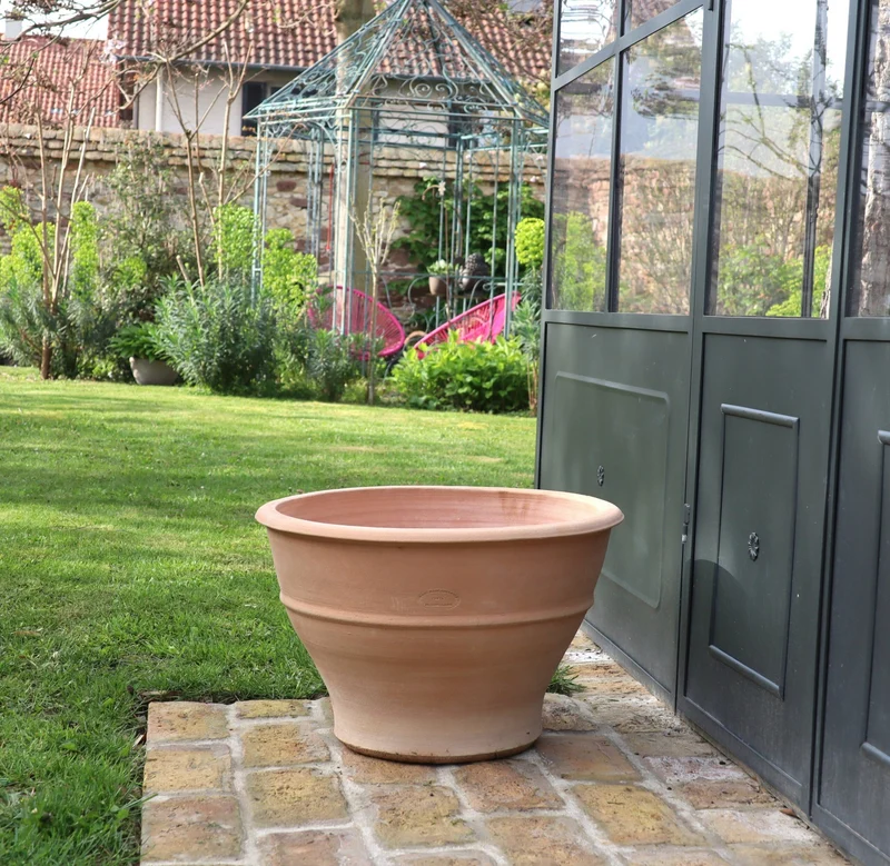 Terracotta Ton Pflanzgefäß "Buxus", 50 cm