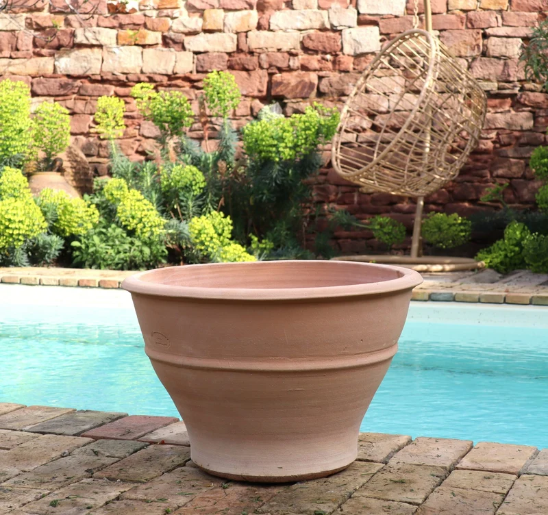 Terracotta Ton Pflanzgefäß "Buxus", 50 cm