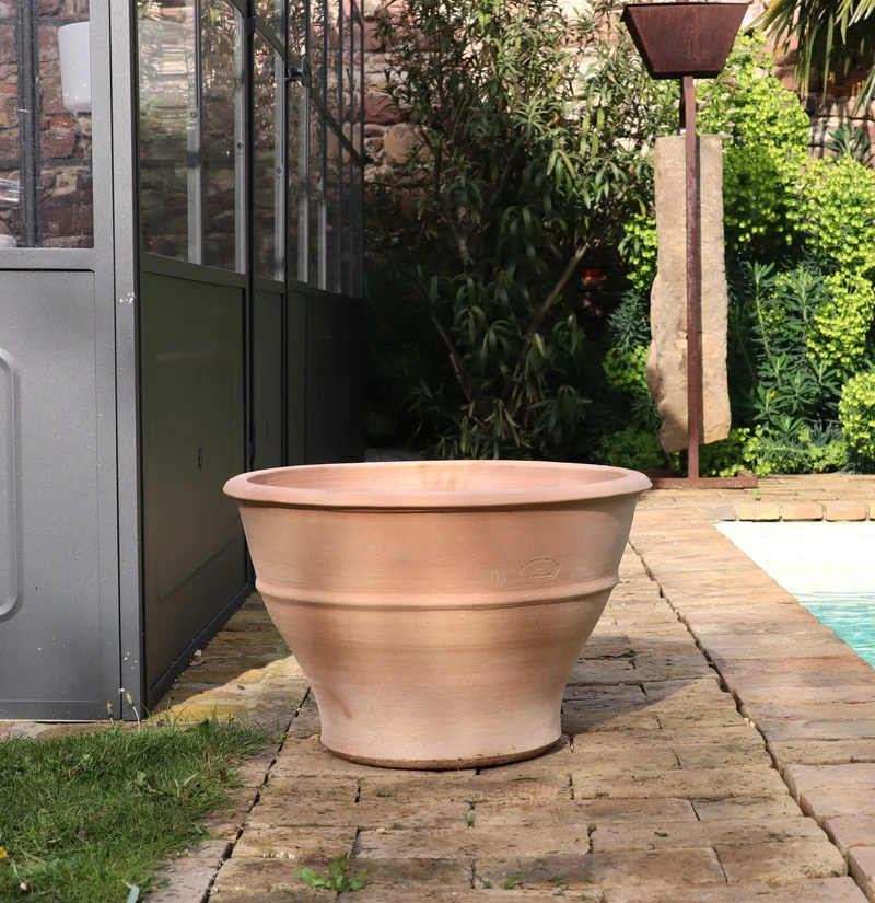 Terracotta Ton Pflanzgefäß "Buxus", 50 cm