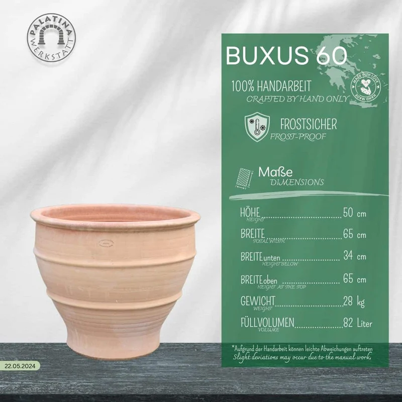 winterhartes Pflanzgefäß "Buxus", 60 cm