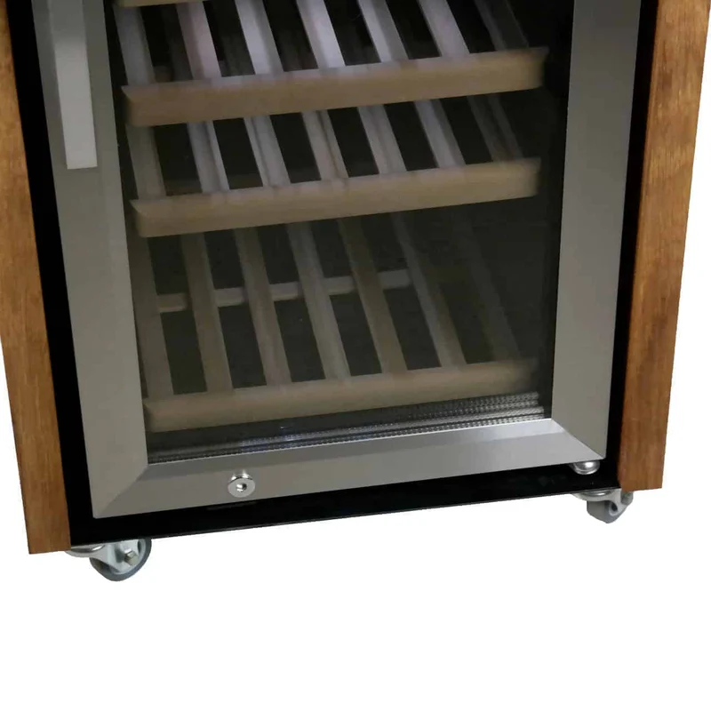 Weinkühlschrank 2 Zonen CASO WineComfort 38 Unikat aus Holz von alten Weinfässern (Eiche)