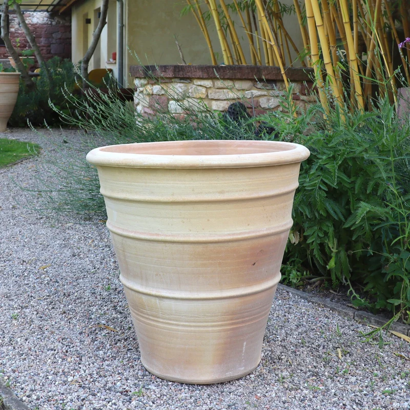 winterfester, terracotta Blumenkübel groß "Yucca", H=60 cm