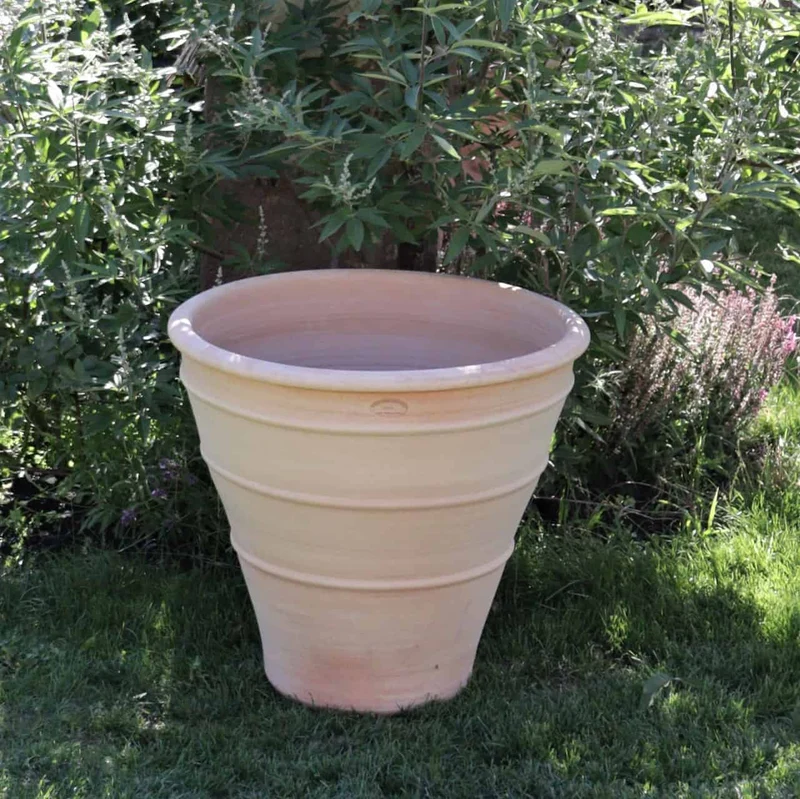 winterfester, terracotta Blumenkübel groß "Yucca", H=60 cm