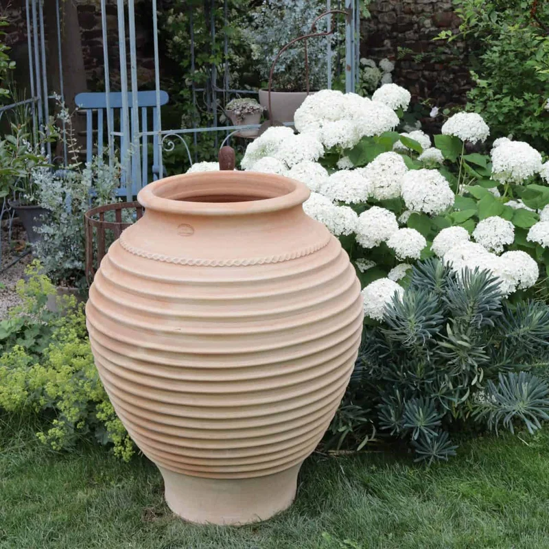 frostfeste Terracotta Amphore „Agave“, H=100cm