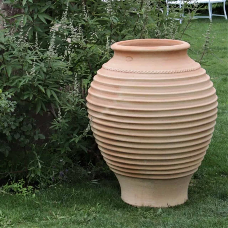 frostfeste Terracotta Amphore „Agave“, H=100cm