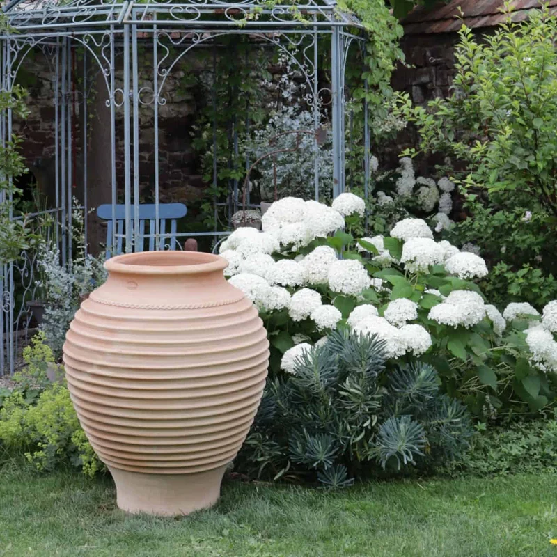 frostfeste Terracotta Amphore „Agave“, H=100cm