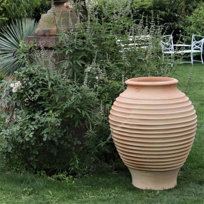 frostfeste Terracotta Amphore „Agave“, H=100cm