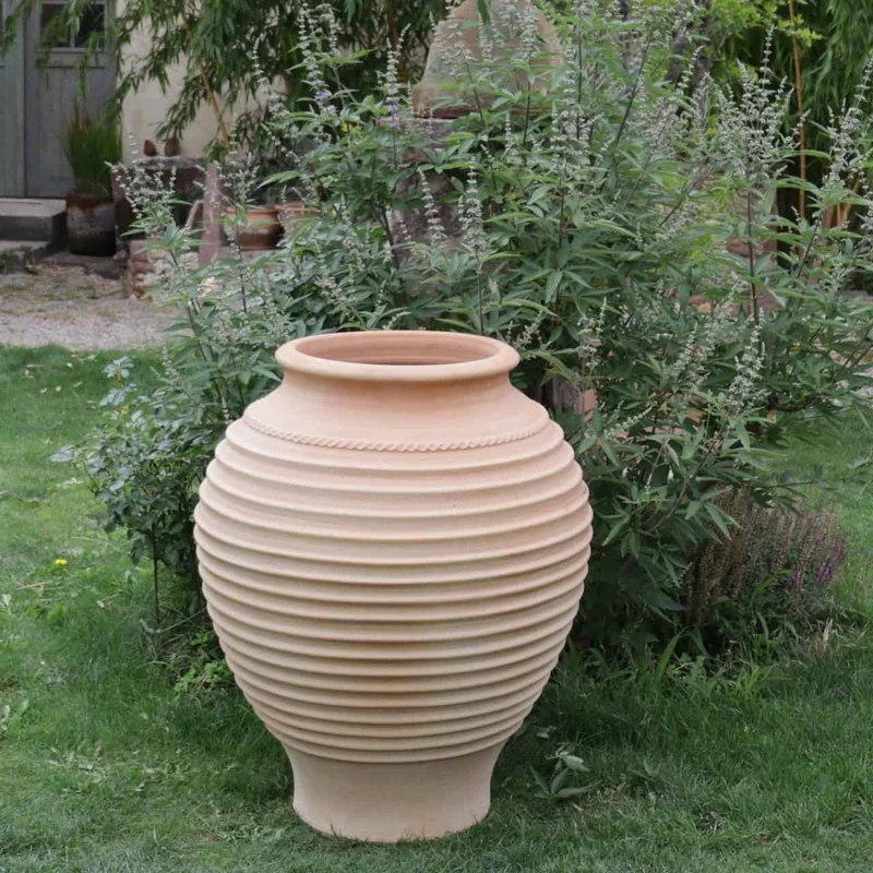 frostfeste Terracotta Amphore „Agave“, H=100cm
