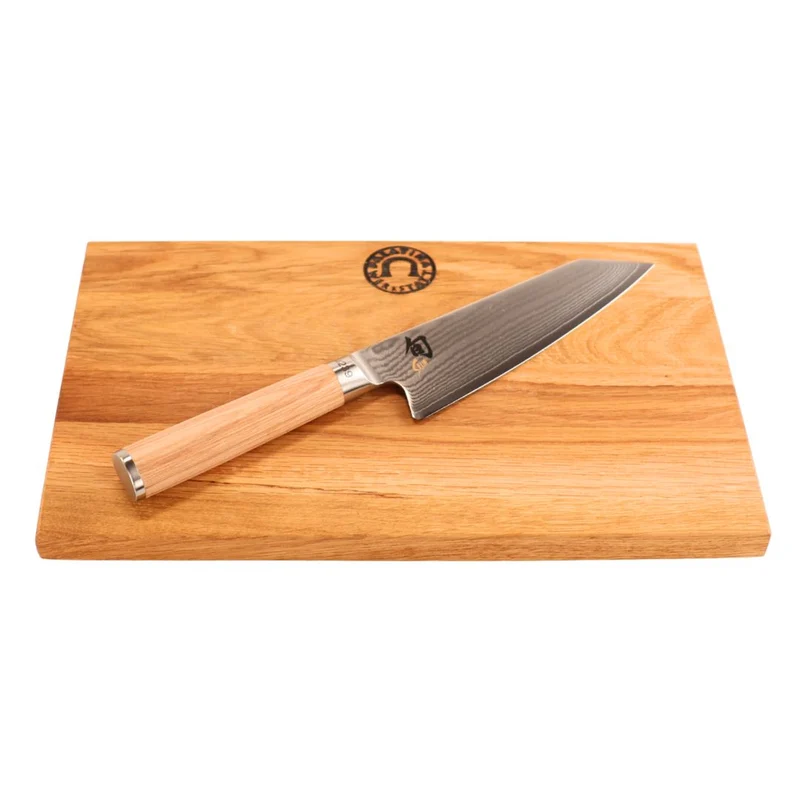 Kai Shun Classic White Kiritsuke DM0777W– Limitierte Edition (5.555 St.) mit Eichenholzbrett 30x20cm