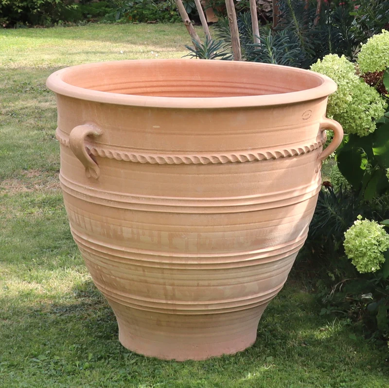 Terracotta Pflanzkübel XXL "Rosa", H=80cm