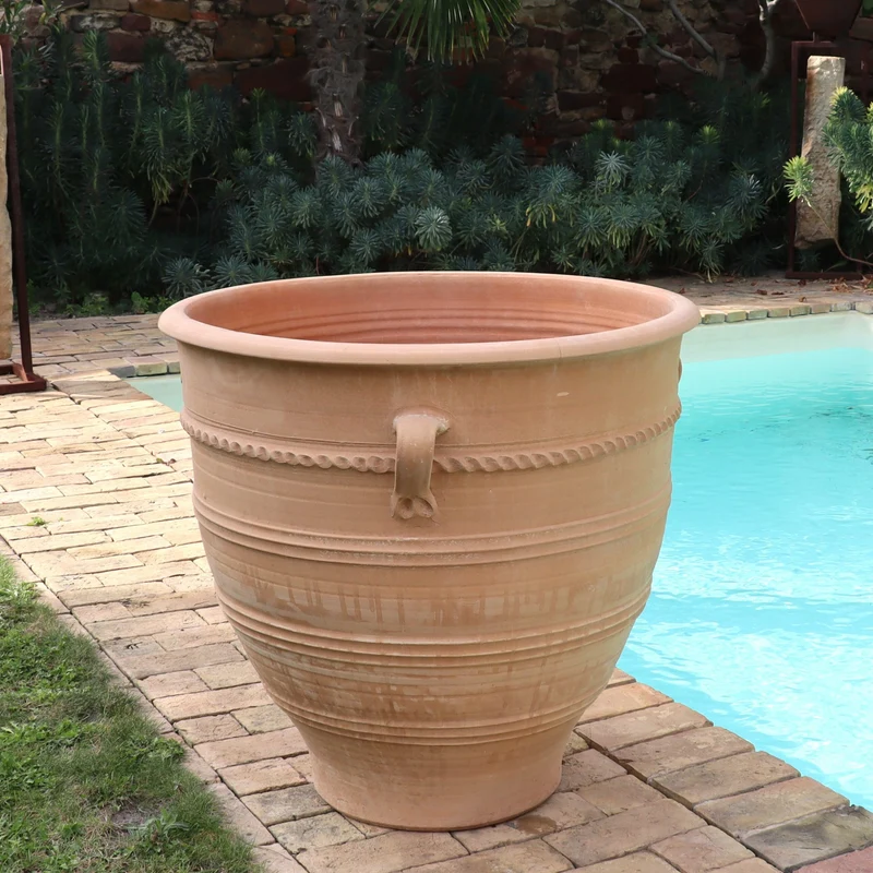 Terracotta Pflanzkübel XXL "Rosa", H=80cm