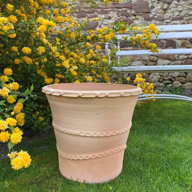 Terracotta Pflanzkübel "Acanthus", H=40 cm
