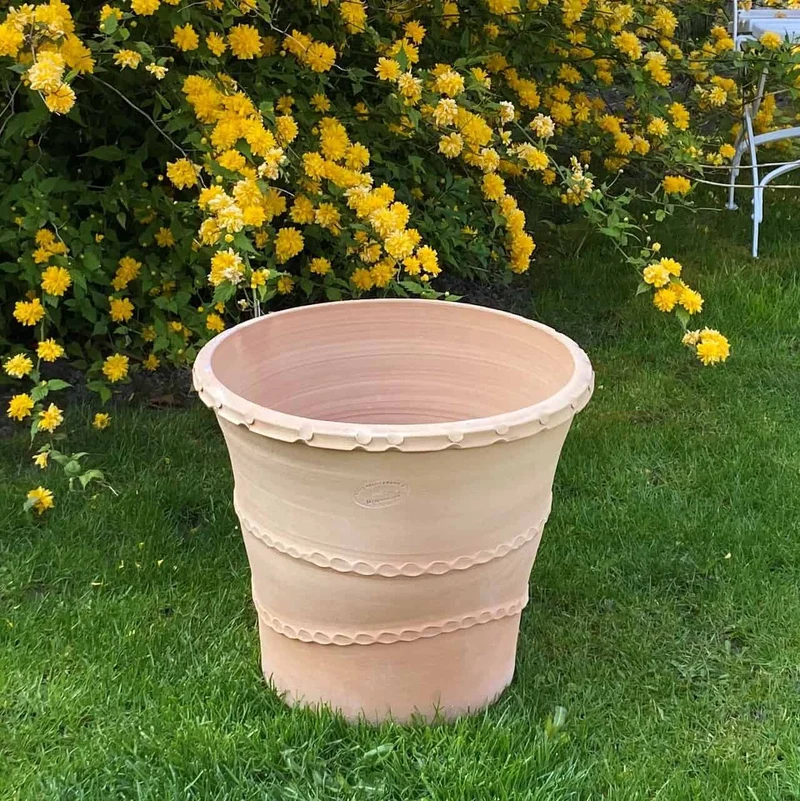 Terracotta Pflanzkübel "Acanthus", H=40 cm