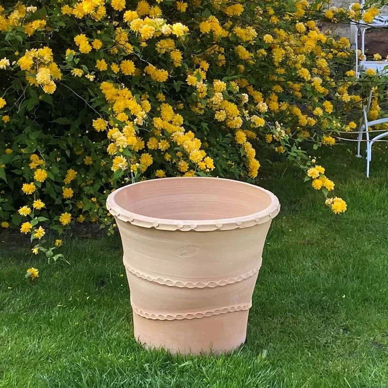 Terracotta Pflanzkübel "Acanthus", H=40 cm