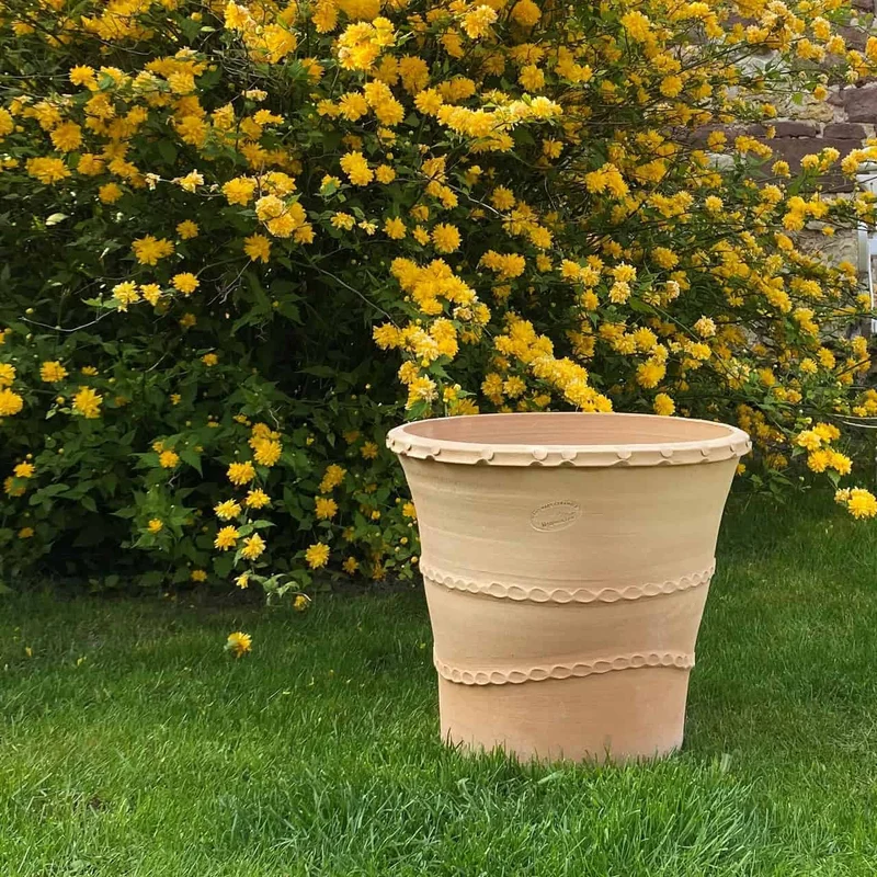 Terracotta Pflanzkübel "Acanthus", H=40 cm