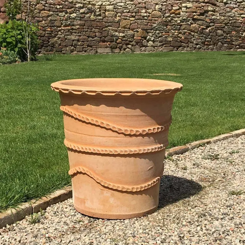 Terracotta Pflanzkübel "Acanthus", H=40 cm