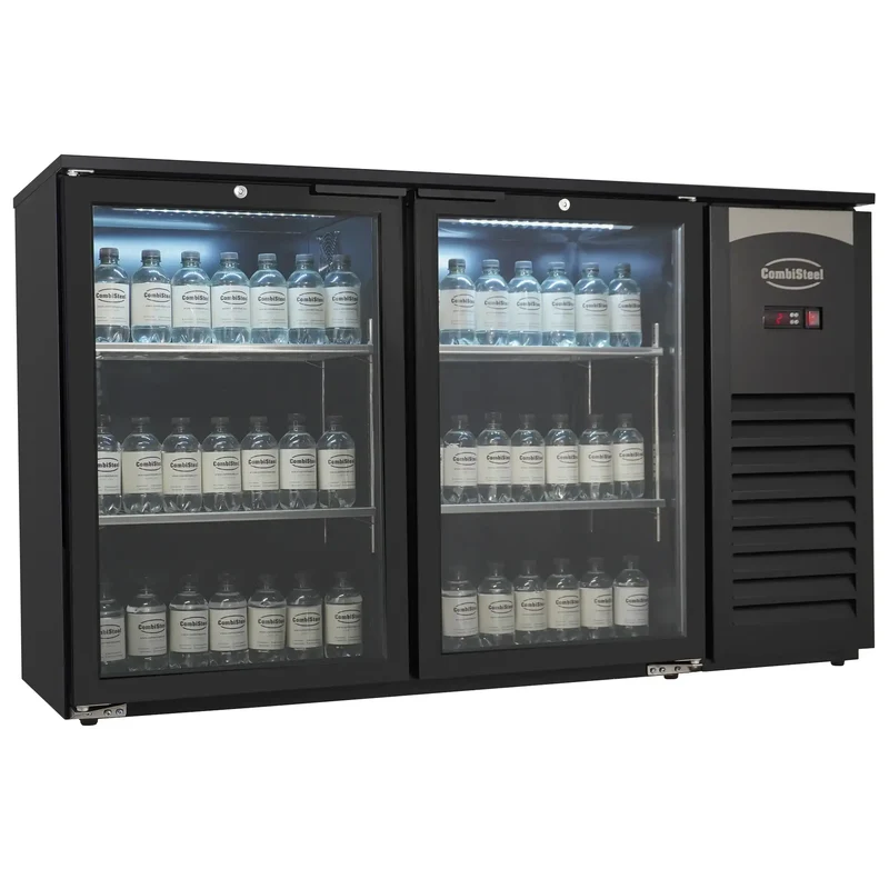 Barkühler 2 Glastüren Schwarz 305L - 1434x520x860 mm - 0,25 kW