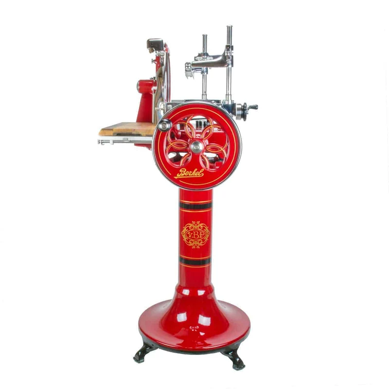 Berkel Volano P15 Rot, Aufschnittmaschine Schwungrad + Standfuß + Aufschnittbrett