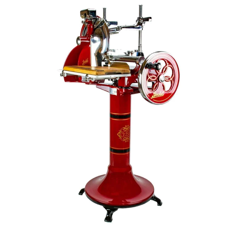 Berkel Volano P15 Rot, Aufschnittmaschine Schwungrad + Standfuß + Aufschnittbrett