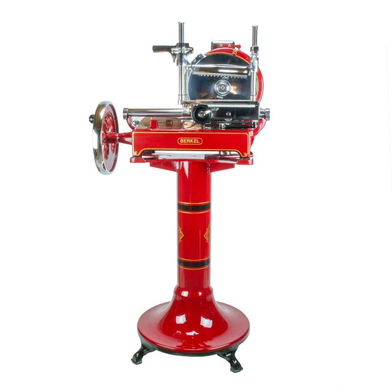 Berkel Volano P15 Rot, Aufschnittmaschine Schwungrad + Standfuß + Aufschnittbrett