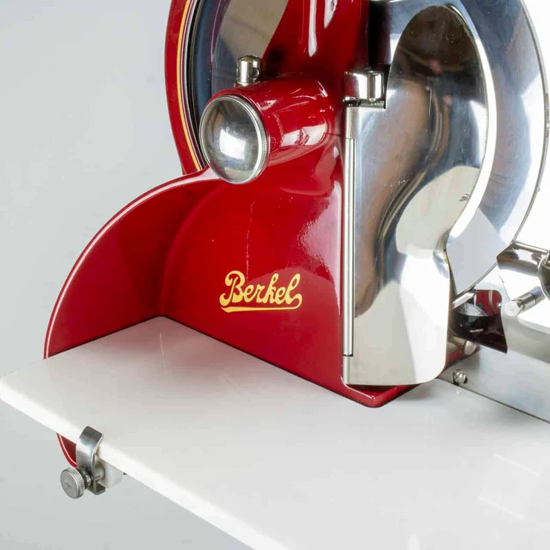 Berkel Volano P15 Rot, Aufschnittmaschine Schwungrad + Standfuß + Aufschnittbrett