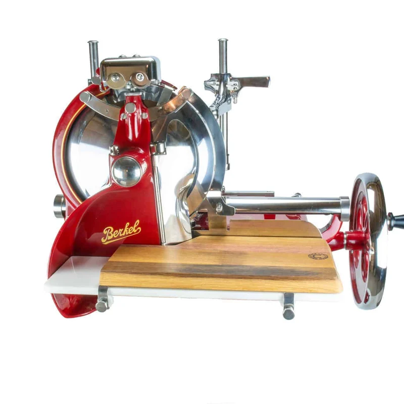 Berkel Volano P15 Rot, Aufschnittmaschine mit Schwungrad + Einlegebrett