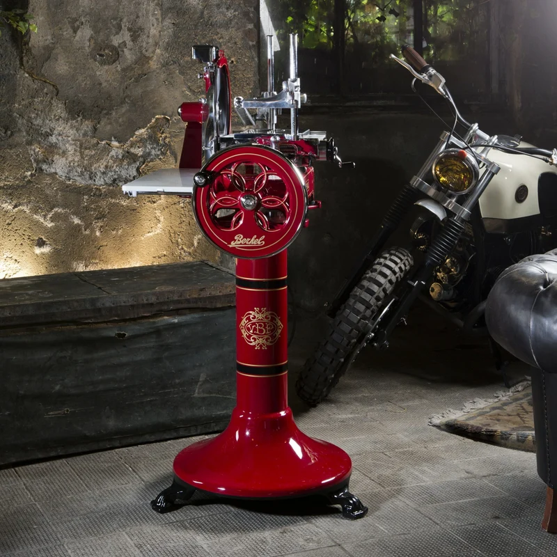 Berkel Volano P15 Rot, Aufschnittmaschine mit Schwungrad + Einlegebrett